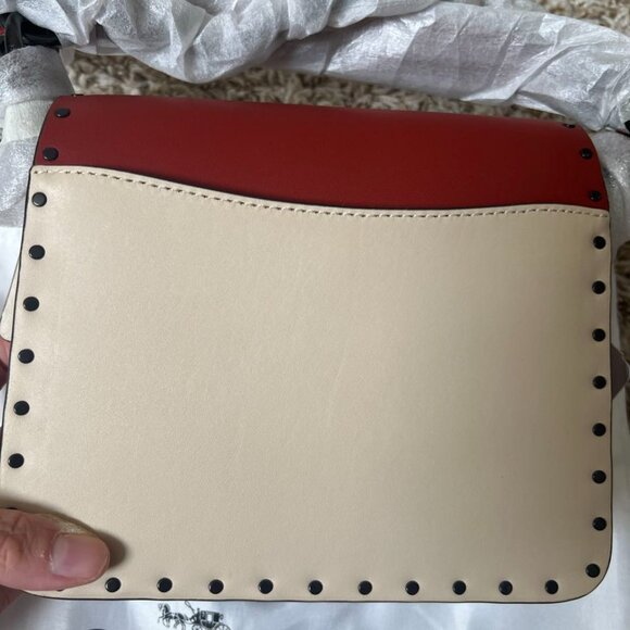 Coach Beat Shoulder Bag 18 In Colorblock With Rivets - Picture 7 of 10